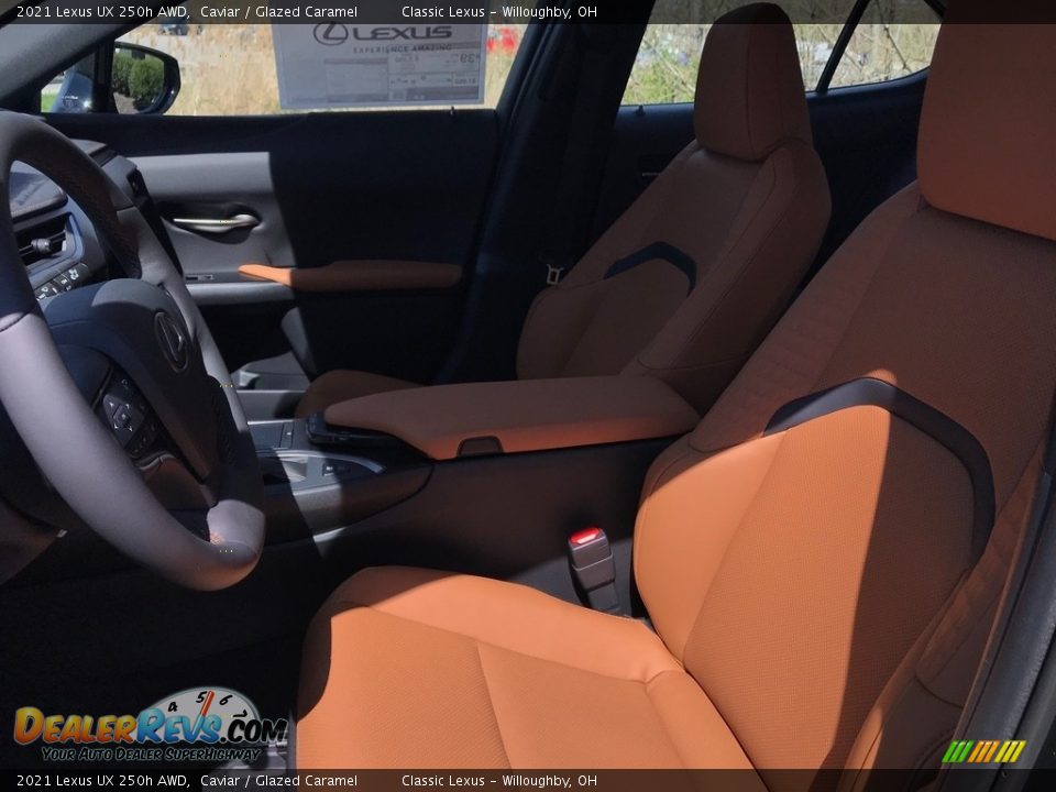 2021 Lexus UX 250h AWD Caviar / Glazed Caramel Photo #2