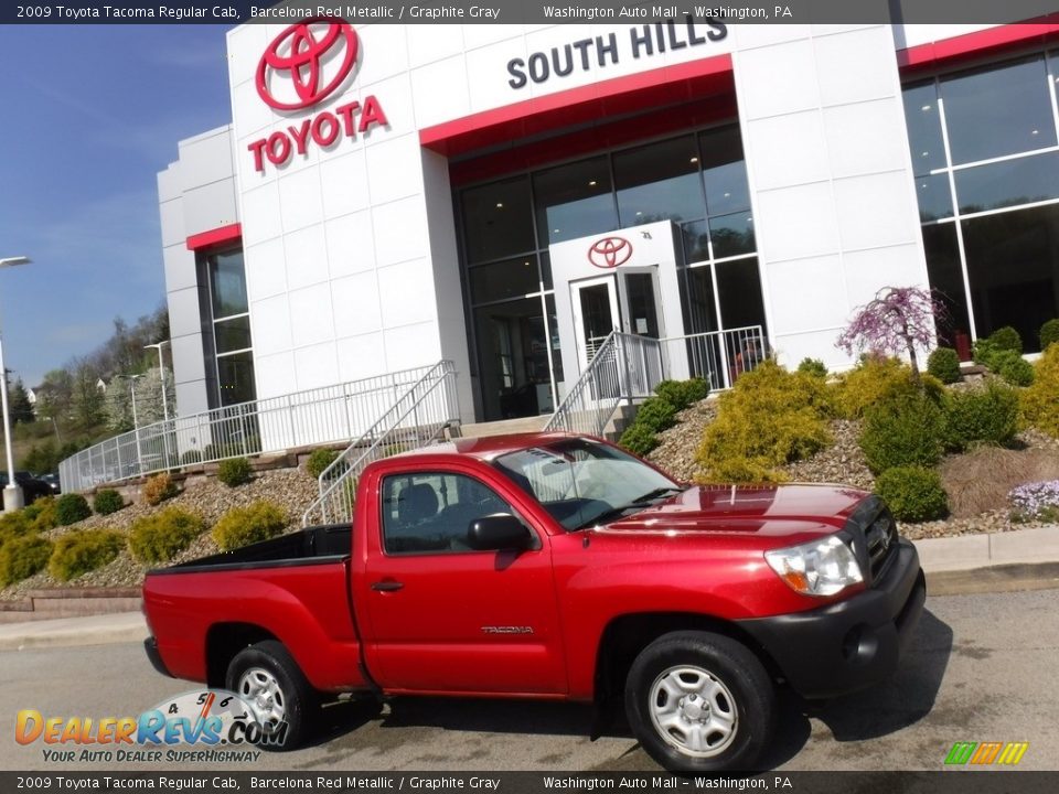 2009 Toyota Tacoma Regular Cab Barcelona Red Metallic / Graphite Gray Photo #2