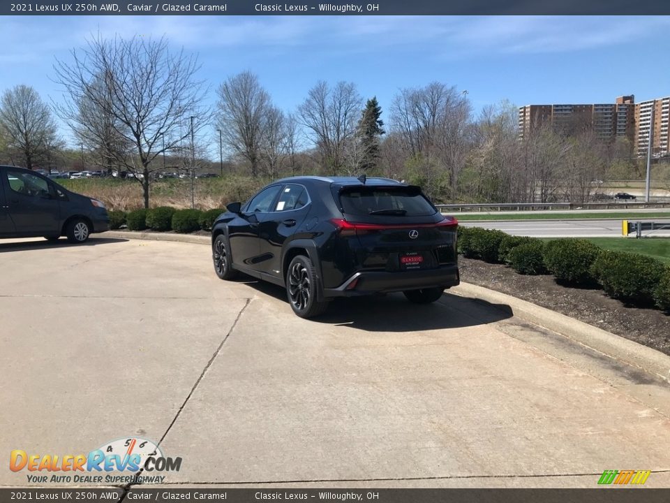 2021 Lexus UX 250h AWD Caviar / Glazed Caramel Photo #4