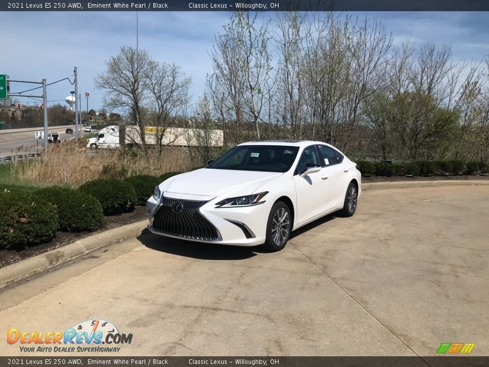 2021 Lexus ES 250 AWD Eminent White Pearl / Black Photo #1