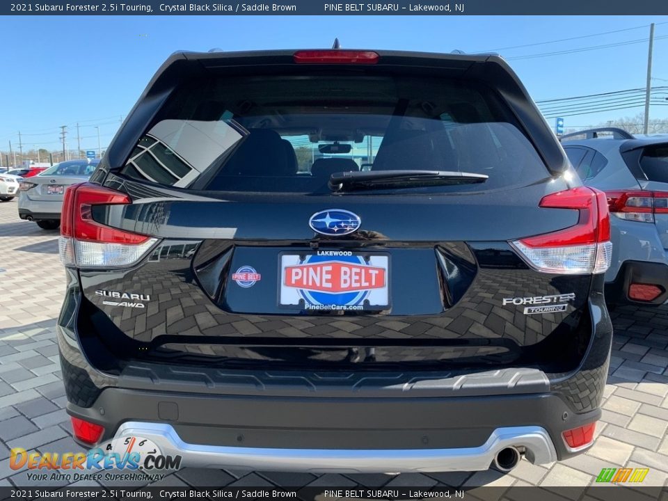 2021 Subaru Forester 2.5i Touring Crystal Black Silica / Saddle Brown Photo #6