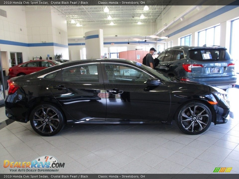 2019 Honda Civic Sport Sedan Crystal Black Pearl / Black Photo #4