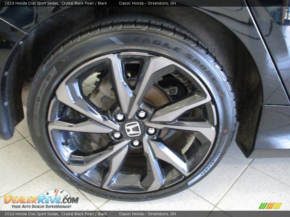 2019 Honda Civic Sport Sedan Crystal Black Pearl / Black Photo #6