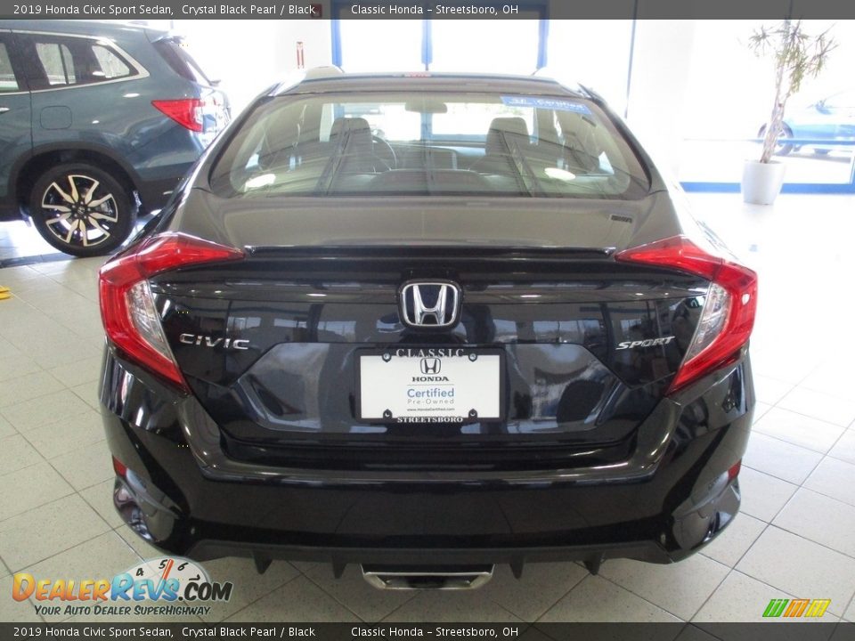 2019 Honda Civic Sport Sedan Crystal Black Pearl / Black Photo #8