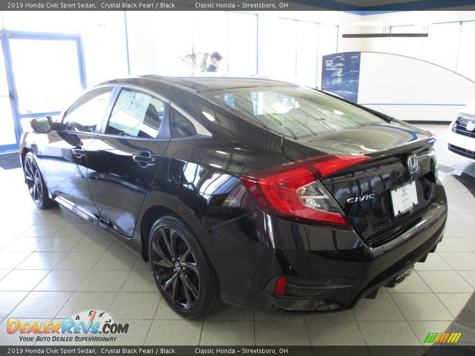 2019 Honda Civic Sport Sedan Crystal Black Pearl / Black Photo #9