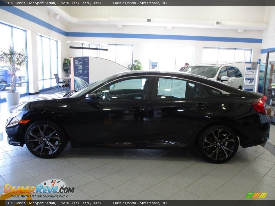 2019 Honda Civic Sport Sedan Crystal Black Pearl / Black Photo #10
