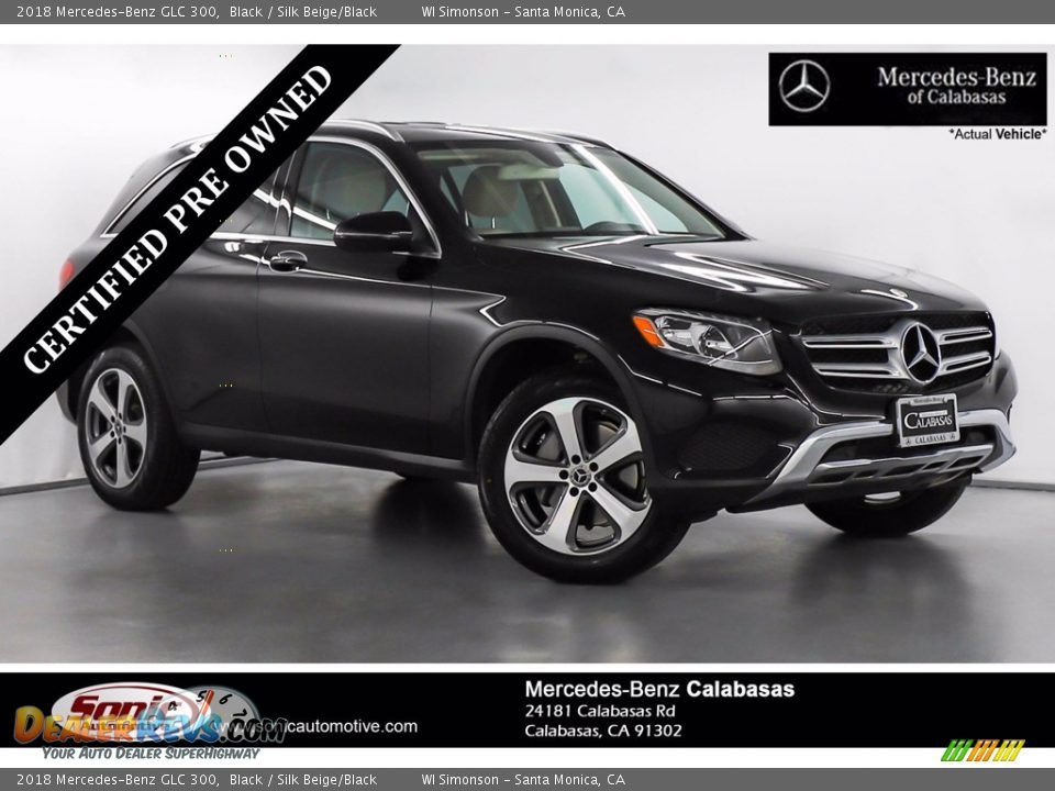 2018 Mercedes-Benz GLC 300 Black / Silk Beige/Black Photo #1