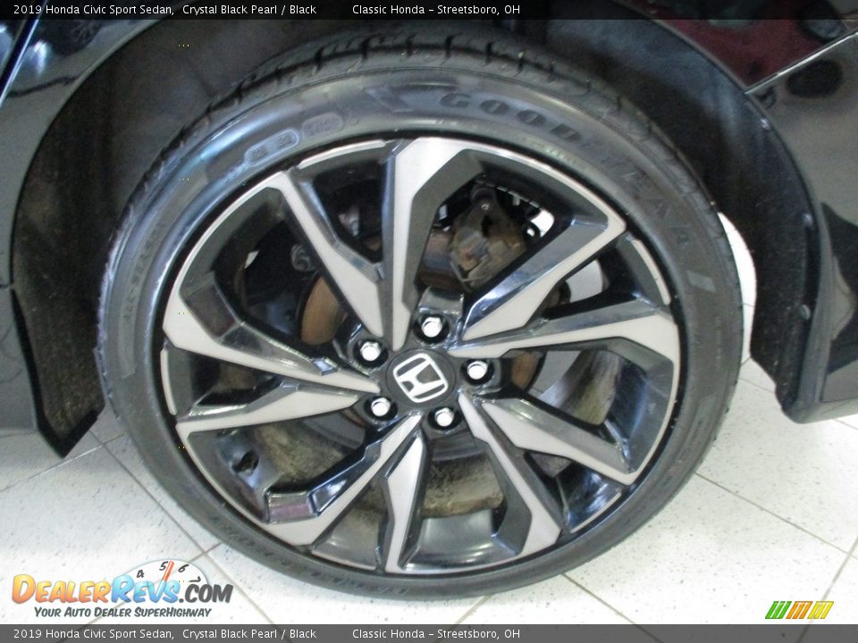 2019 Honda Civic Sport Sedan Crystal Black Pearl / Black Photo #11