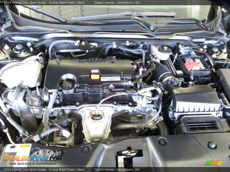 2019 Honda Civic Sport Sedan Crystal Black Pearl / Black Photo #13
