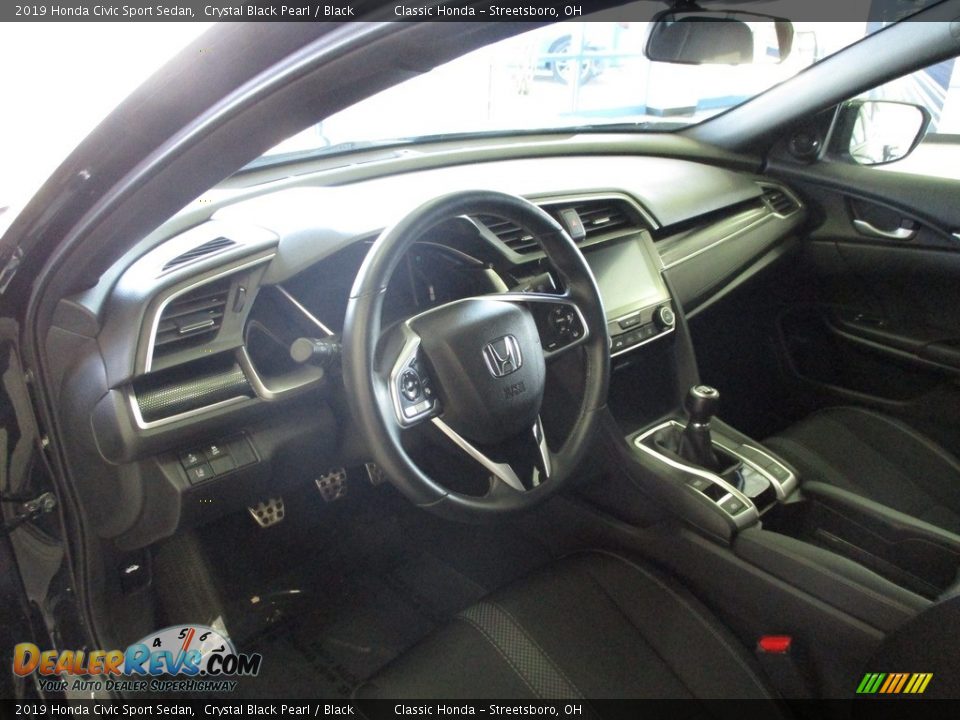 2019 Honda Civic Sport Sedan Crystal Black Pearl / Black Photo #26
