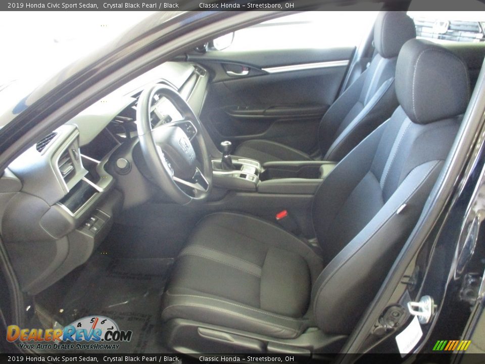 2019 Honda Civic Sport Sedan Crystal Black Pearl / Black Photo #27