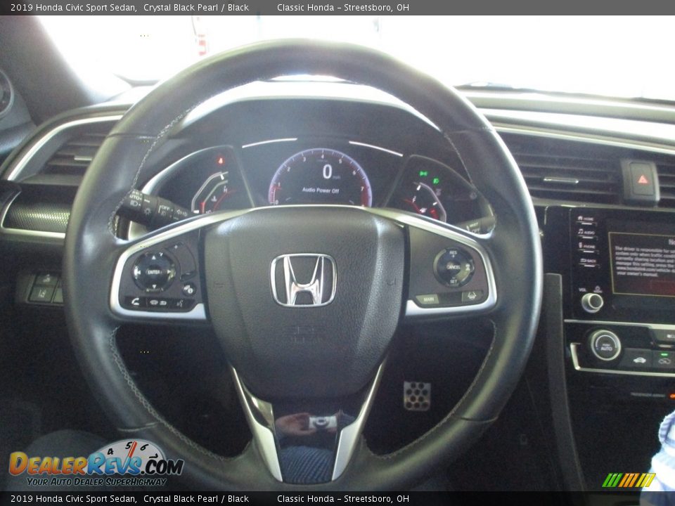 2019 Honda Civic Sport Sedan Crystal Black Pearl / Black Photo #29