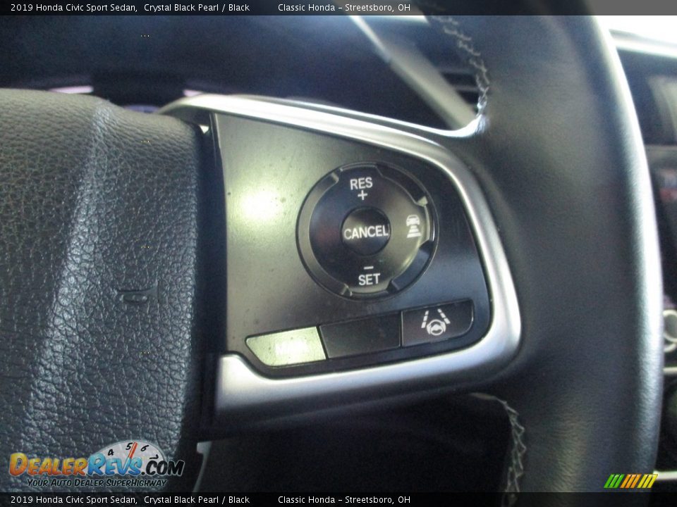 2019 Honda Civic Sport Sedan Crystal Black Pearl / Black Photo #31