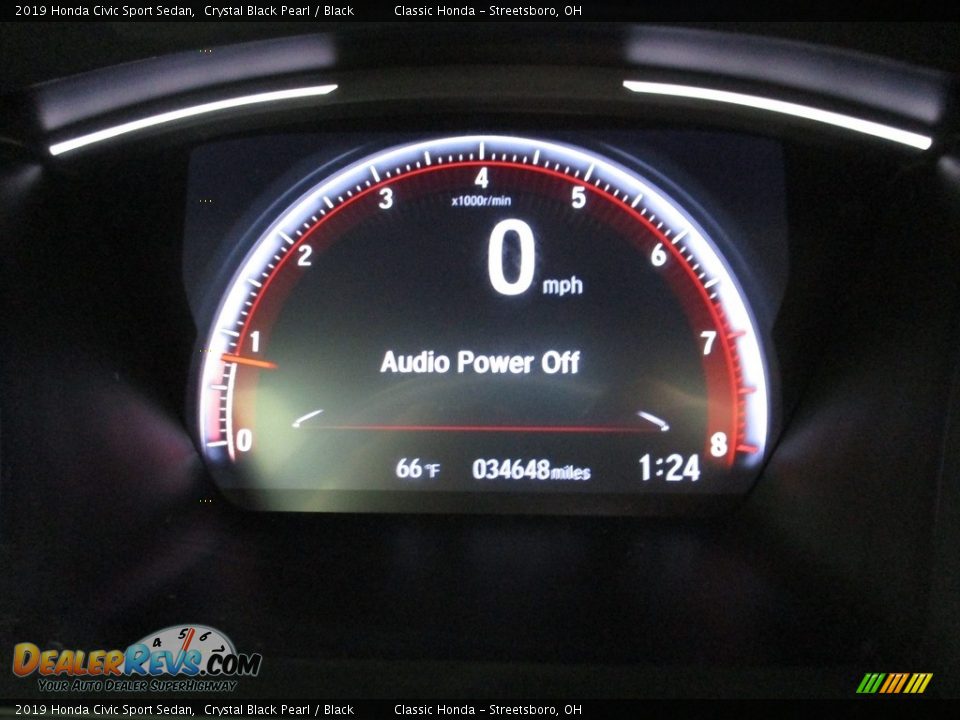 2019 Honda Civic Sport Sedan Crystal Black Pearl / Black Photo #32