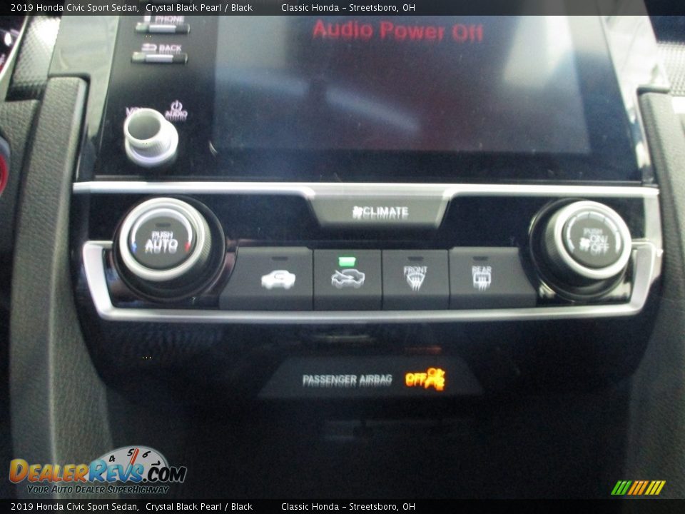 2019 Honda Civic Sport Sedan Crystal Black Pearl / Black Photo #34