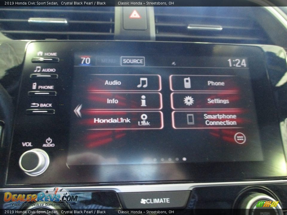 2019 Honda Civic Sport Sedan Crystal Black Pearl / Black Photo #35