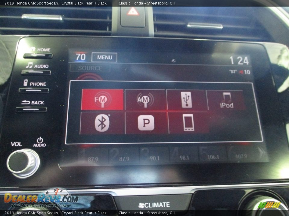 2019 Honda Civic Sport Sedan Crystal Black Pearl / Black Photo #36