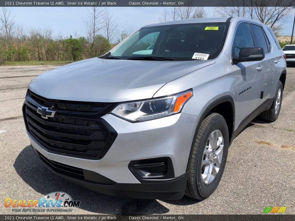 2021 Chevrolet Traverse LS AWD Silver Ice Metallic / Jet Black Photo #3