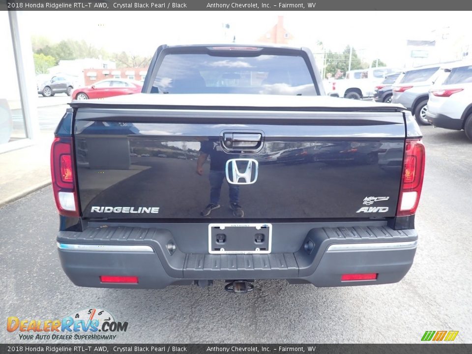 2018 Honda Ridgeline RTL-T AWD Crystal Black Pearl / Black Photo #4