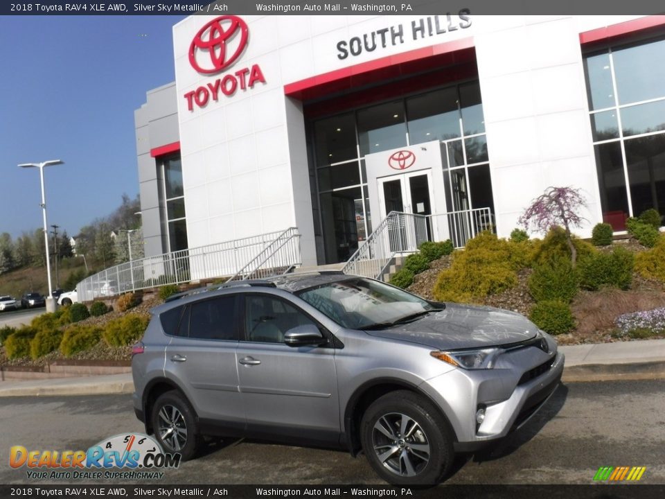 2018 Toyota RAV4 XLE AWD Silver Sky Metallic / Ash Photo #2
