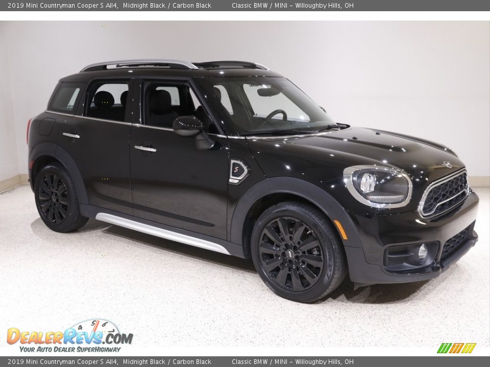 2019 Mini Countryman Cooper S All4 Midnight Black / Carbon Black Photo #1