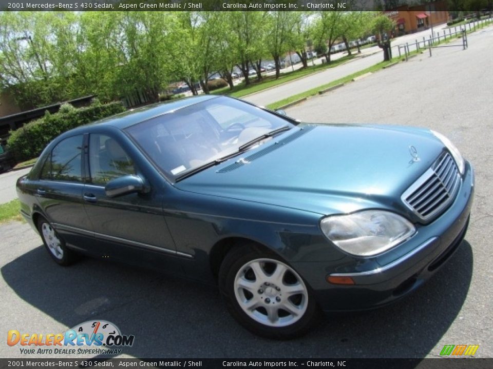 2001 Mercedes-Benz S 430 Sedan Aspen Green Metallic / Shell Photo #3