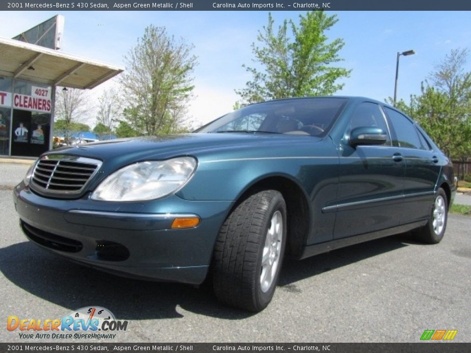 2001 Mercedes-Benz S 430 Sedan Aspen Green Metallic / Shell Photo #6