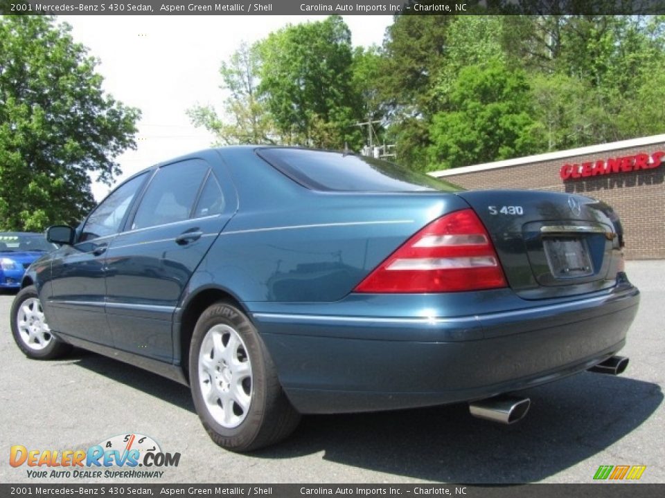2001 Mercedes-Benz S 430 Sedan Aspen Green Metallic / Shell Photo #8