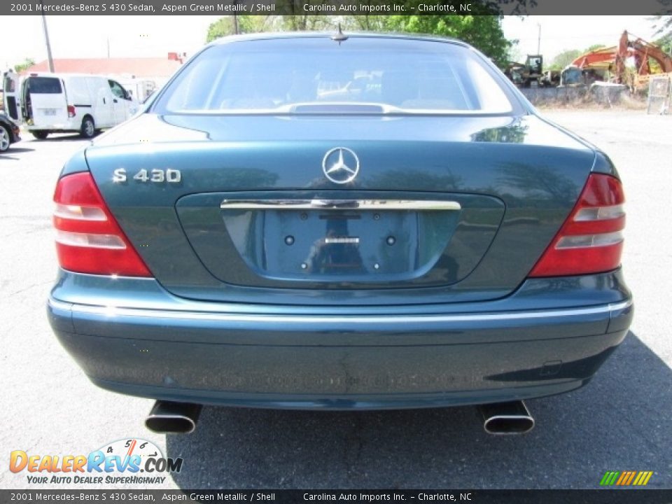2001 Mercedes-Benz S 430 Sedan Aspen Green Metallic / Shell Photo #9