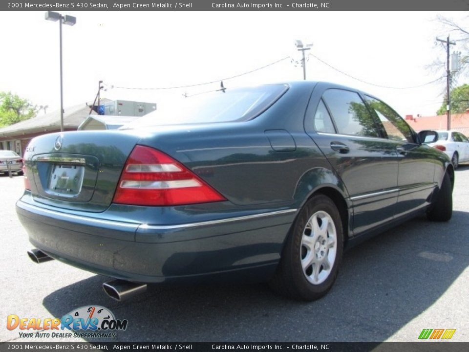 2001 Mercedes-Benz S 430 Sedan Aspen Green Metallic / Shell Photo #10
