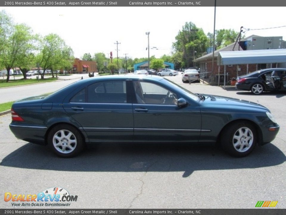 2001 Mercedes-Benz S 430 Sedan Aspen Green Metallic / Shell Photo #11