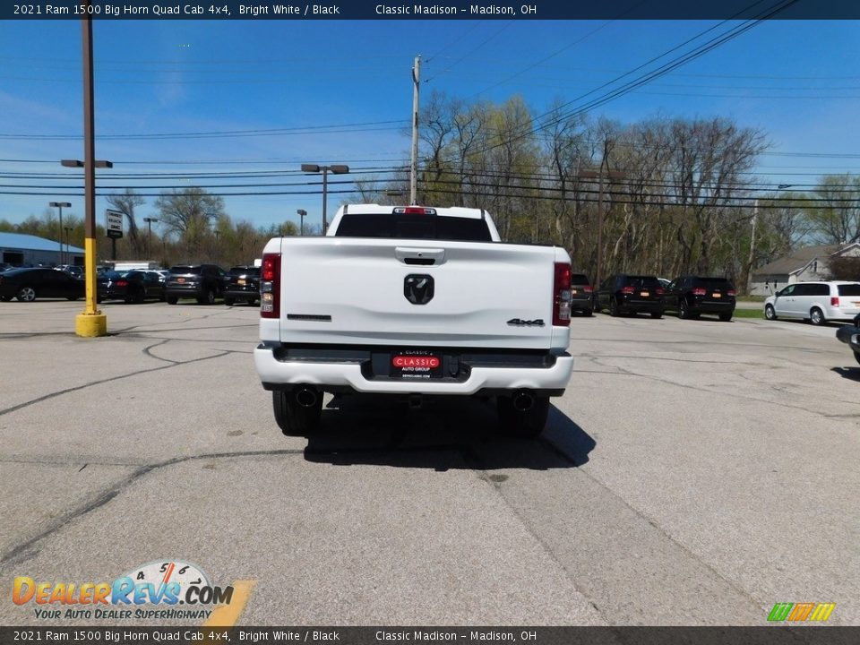 2021 Ram 1500 Big Horn Quad Cab 4x4 Bright White / Black Photo #11