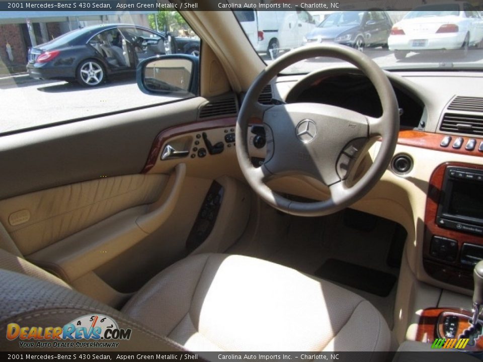 2001 Mercedes-Benz S 430 Sedan Aspen Green Metallic / Shell Photo #12
