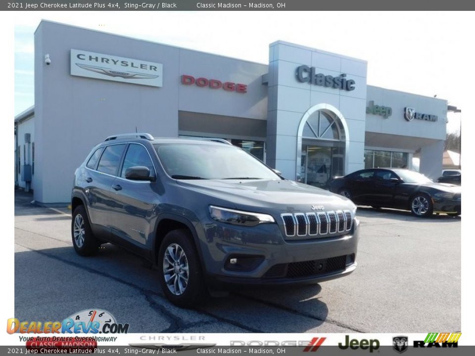 2021 Jeep Cherokee Latitude Plus 4x4 Sting-Gray / Black Photo #1