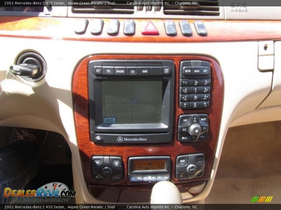 2001 Mercedes-Benz S 430 Sedan Aspen Green Metallic / Shell Photo #16