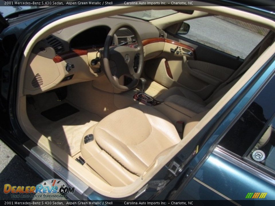 2001 Mercedes-Benz S 430 Sedan Aspen Green Metallic / Shell Photo #17