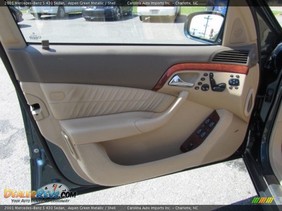 2001 Mercedes-Benz S 430 Sedan Aspen Green Metallic / Shell Photo #18