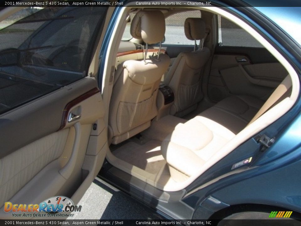 2001 Mercedes-Benz S 430 Sedan Aspen Green Metallic / Shell Photo #20
