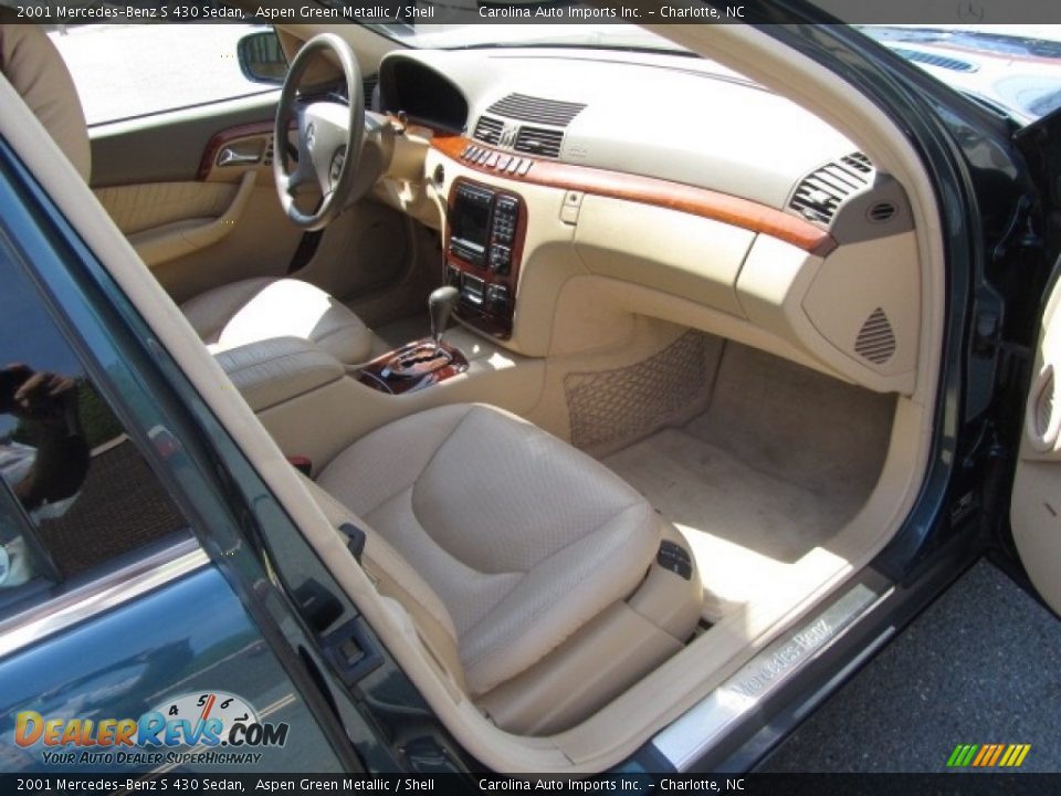 2001 Mercedes-Benz S 430 Sedan Aspen Green Metallic / Shell Photo #22
