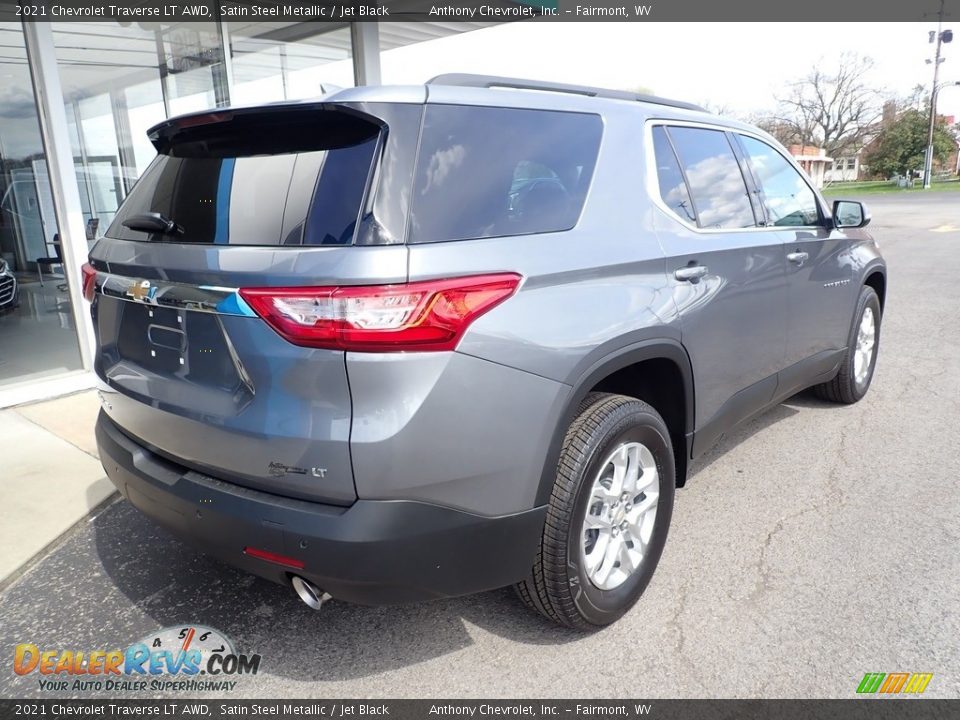 2021 Chevrolet Traverse LT AWD Satin Steel Metallic / Jet Black Photo #4