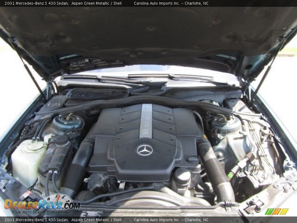 2001 Mercedes-Benz S 430 Sedan Aspen Green Metallic / Shell Photo #26