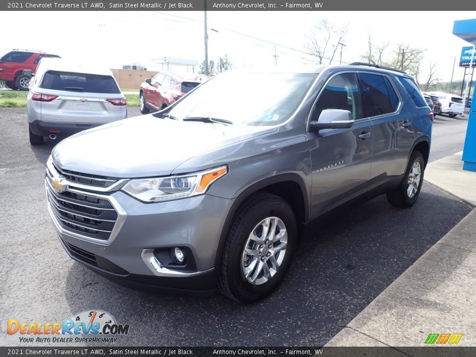 2021 Chevrolet Traverse LT AWD Satin Steel Metallic / Jet Black Photo #7