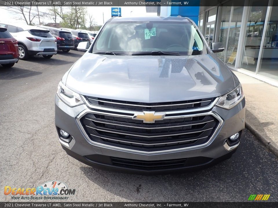 2021 Chevrolet Traverse LT AWD Satin Steel Metallic / Jet Black Photo #8