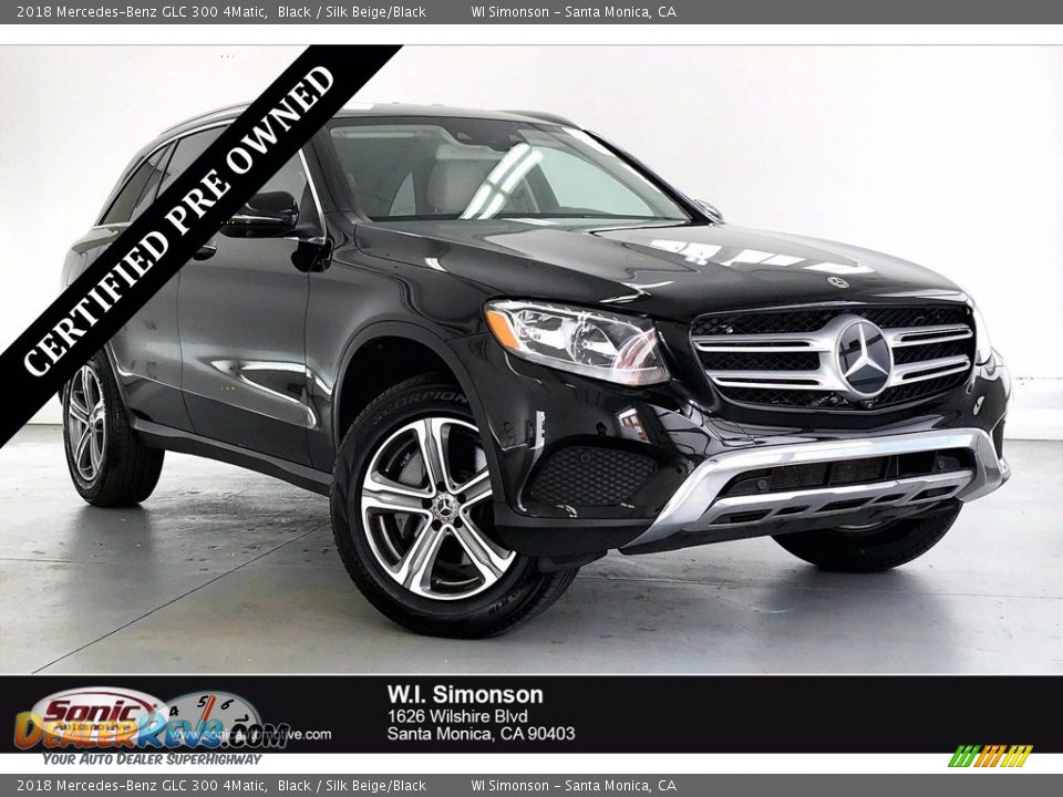 2018 Mercedes-Benz GLC 300 4Matic Black / Silk Beige/Black Photo #1