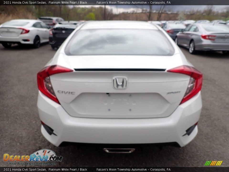 2021 Honda Civic Sport Sedan Platinum White Pearl / Black Photo #3