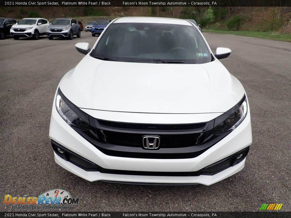 2021 Honda Civic Sport Sedan Platinum White Pearl / Black Photo #6