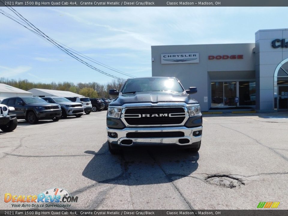 2021 Ram 1500 Big Horn Quad Cab 4x4 Granite Crystal Metallic / Diesel Gray/Black Photo #6