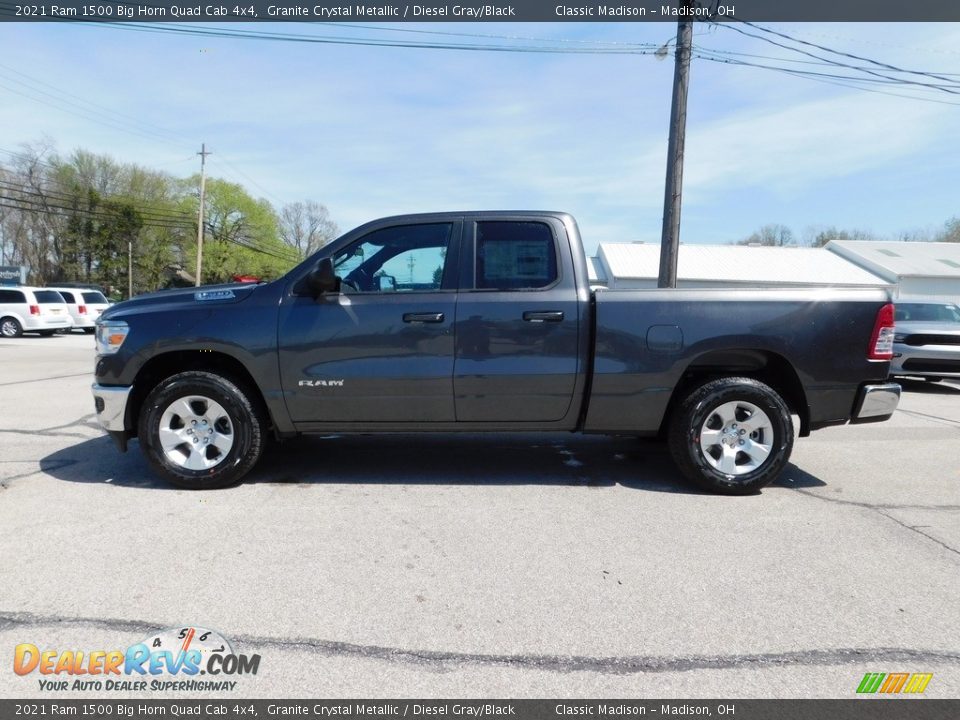 2021 Ram 1500 Big Horn Quad Cab 4x4 Granite Crystal Metallic / Diesel Gray/Black Photo #10