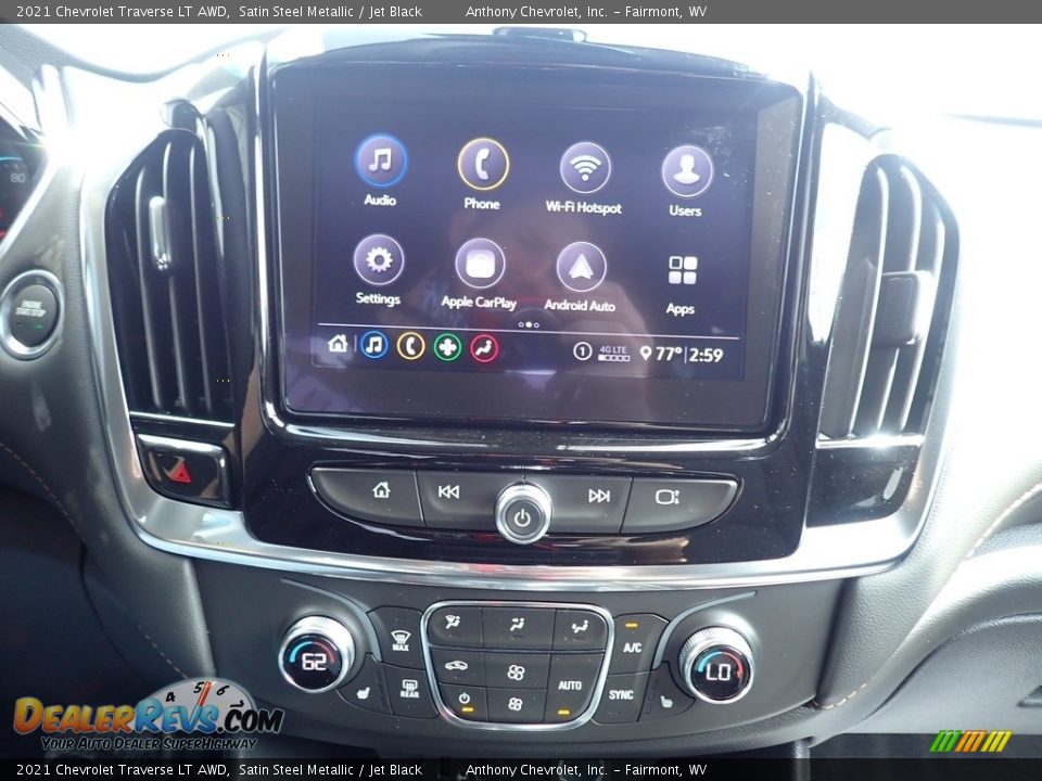 2021 Chevrolet Traverse LT AWD Satin Steel Metallic / Jet Black Photo #18