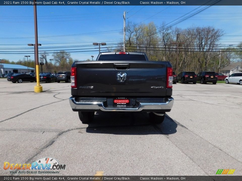 2021 Ram 1500 Big Horn Quad Cab 4x4 Granite Crystal Metallic / Diesel Gray/Black Photo #12